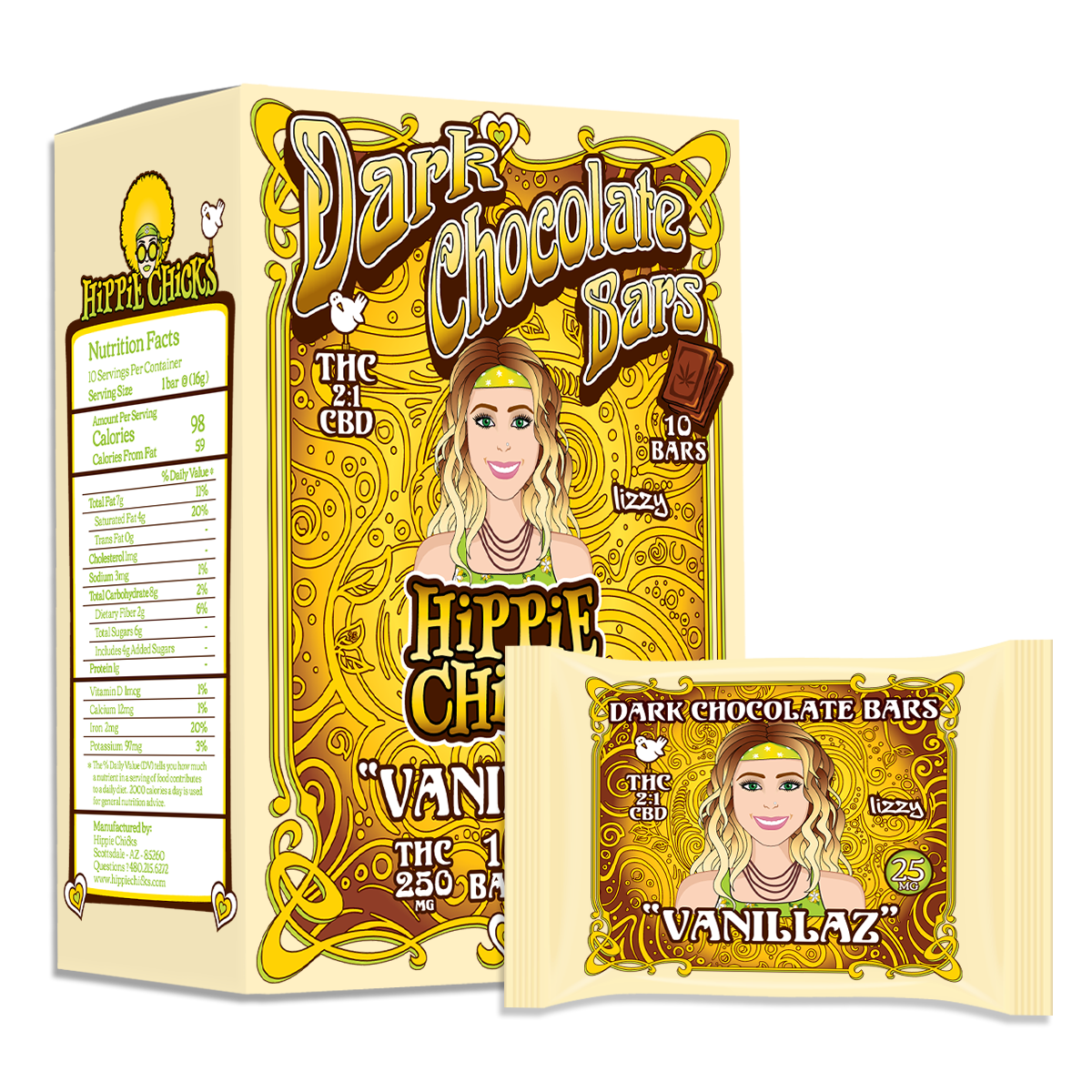 Dark Chocolate Bars "VANILLAZ"