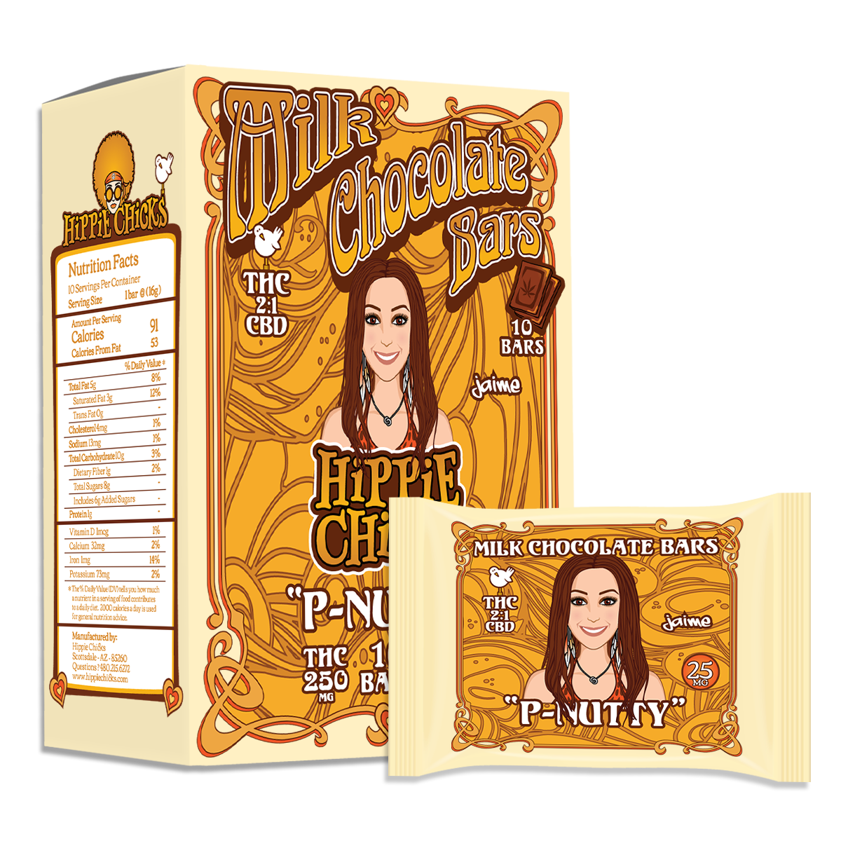 Milk Chocolate Bars "P-NUTTY"