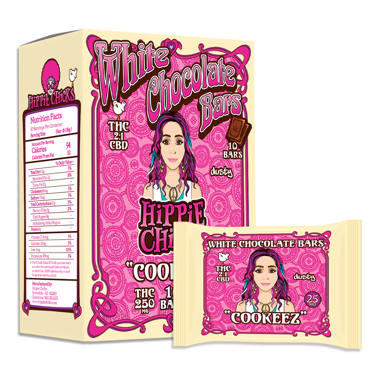 White Chocolate Bars "COOKEEZ"