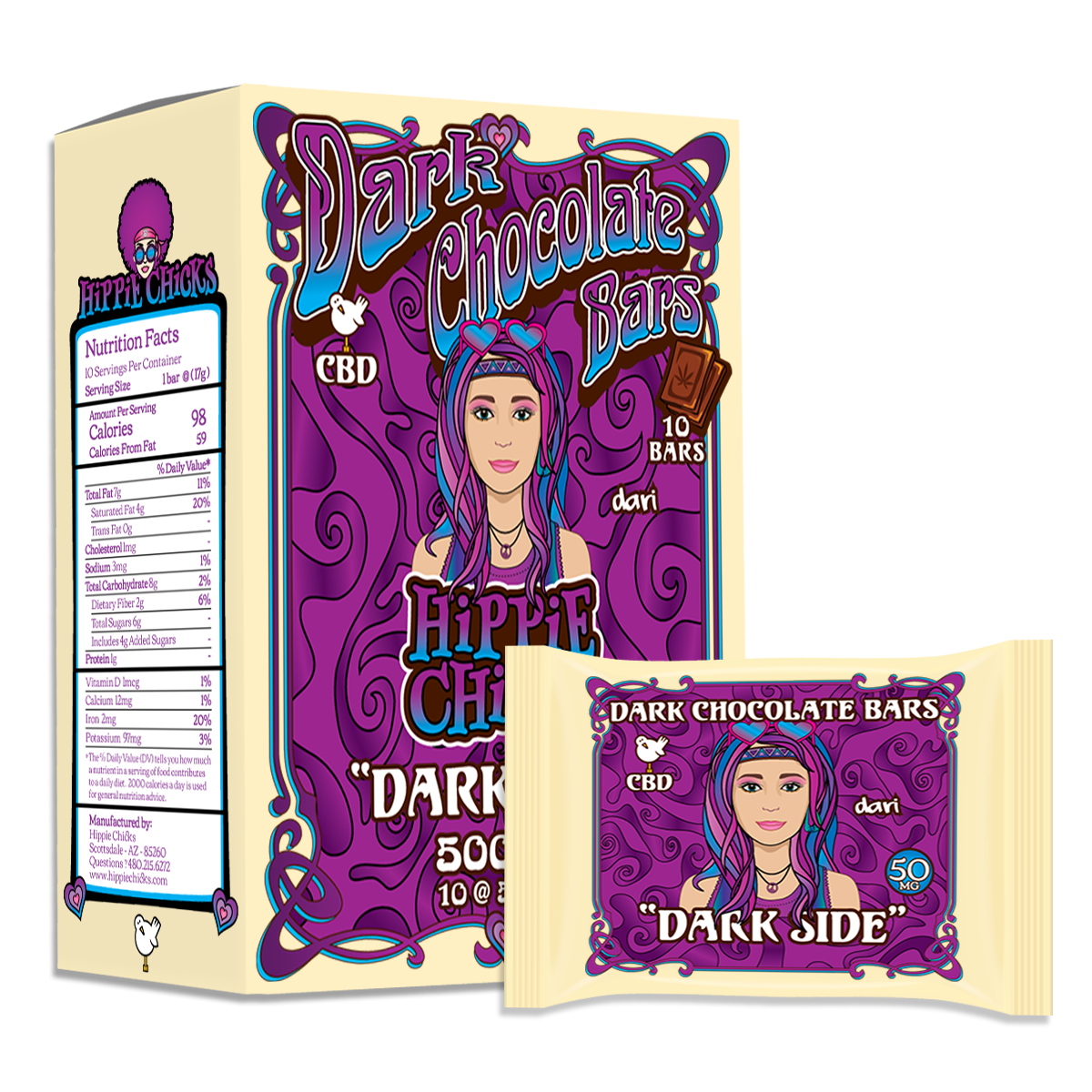 Dark Chocolate Bars "Dark Side"