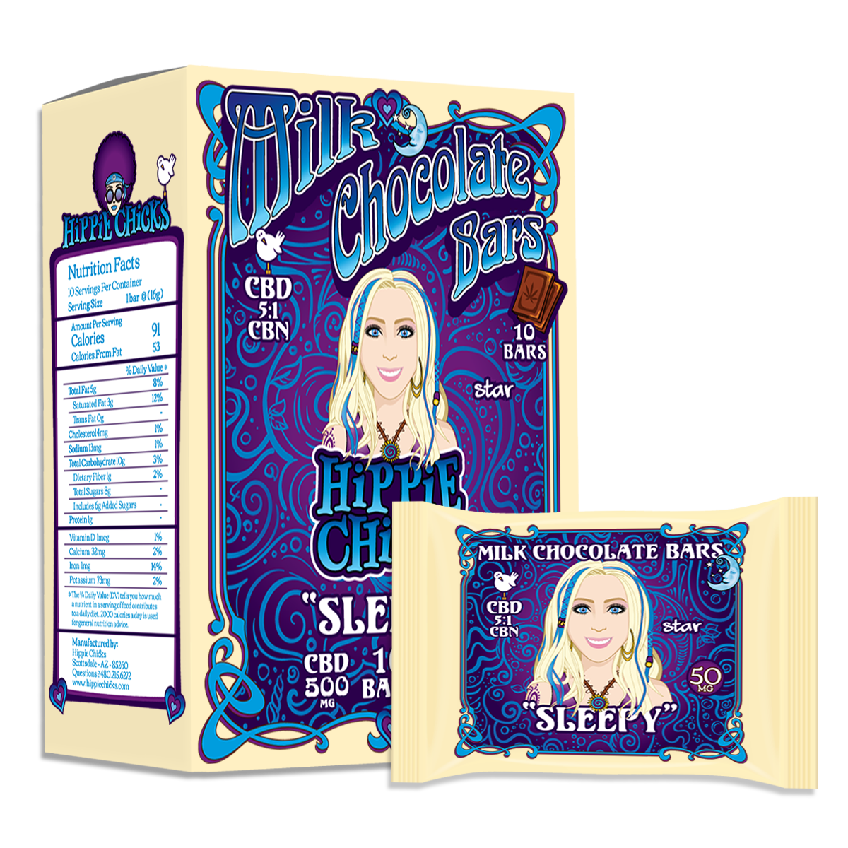 Milk Chocolate Bars "SLEEPY"